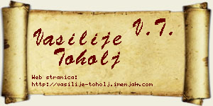 Vasilije Toholj vizit kartica
